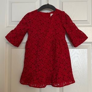Gap red lace dress
